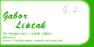 gabor liptak business card